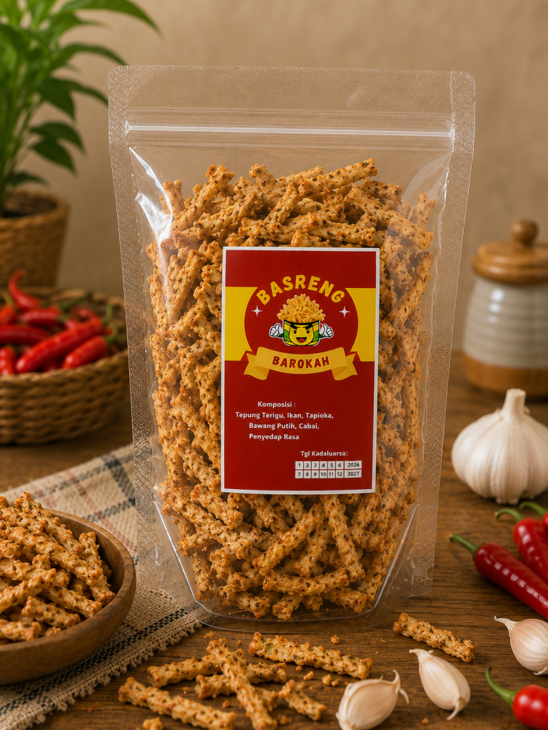 Basreng Pedas Daun jeruk